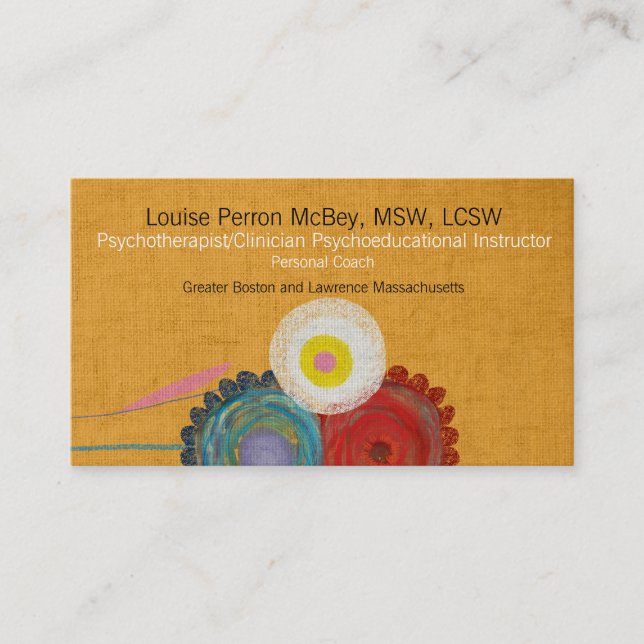 Psychotherapist Clinician Psychoeducational Business Card (Front)