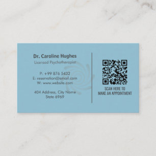 Psychotherapists Therapy Business   Spiral Blue Card