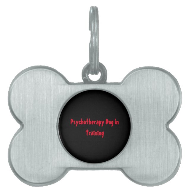 Psychotherapy Dog In Training Pet ID Tag (Front)