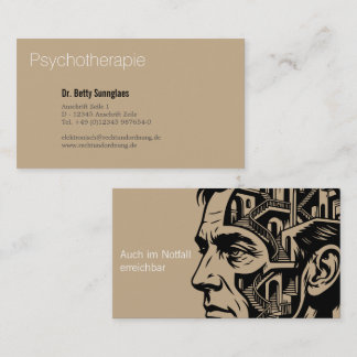 Psychotherapy Psychology Business Card