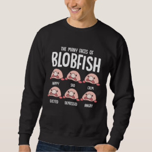 Psychrolutes Ugly Fish Face Blobfish Sea creature Sweatshirt