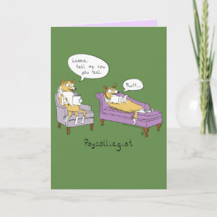 Psycolliegist - Drôle Chien carte de psychologue