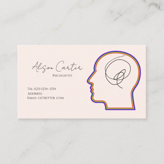 psycology editable business card  (Front)