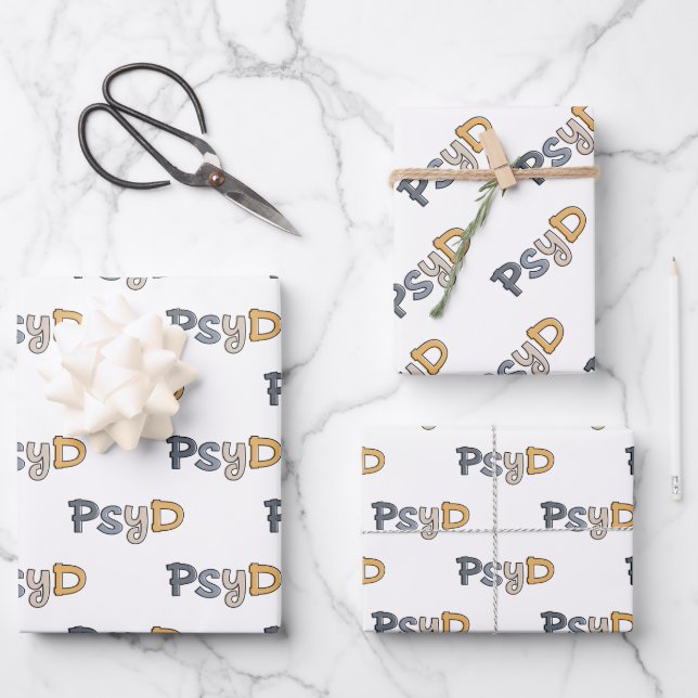 PsyD Doctor of Psychology Psychologist Wrapping Paper Sheet (Front)