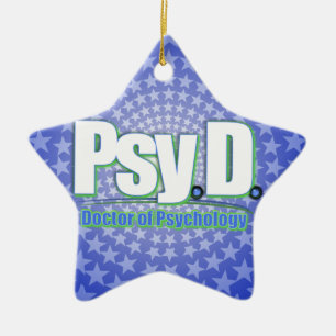 PsyD LOGO2 DOCTOR OF PSYCHOLOGY Ceramic Ornament