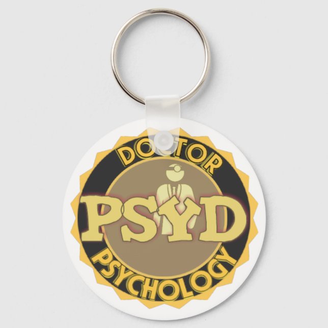 PsyD LOGO - DOCTOR OF PSYCHOLOGY Keychain (Front)