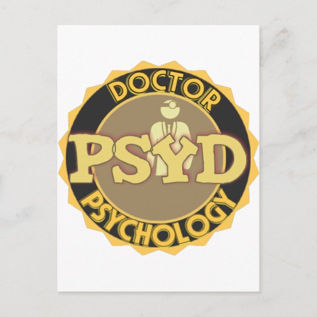 PsyD LOGO - DOCTOR OF PSYCHOLOGY Postcard (Front)