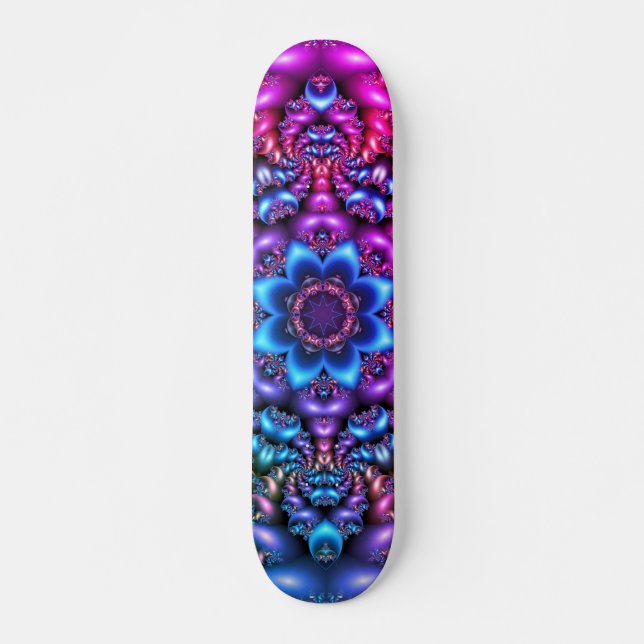 psydelic flower mandala skateboard (Devant)