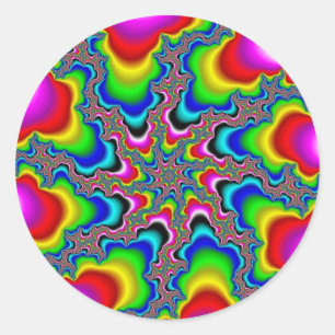 Psykedelica - Fractal Classic Round Sticker
