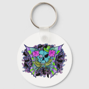 Psyko-Daizie Winged Skull Keyring