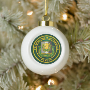 PSYOPS Psychological Operations  Ceramic Ball Christmas Ornament