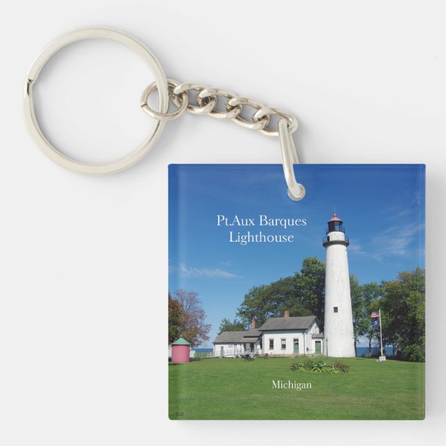Pt Aux Barques Lighthouse key chain (Front)