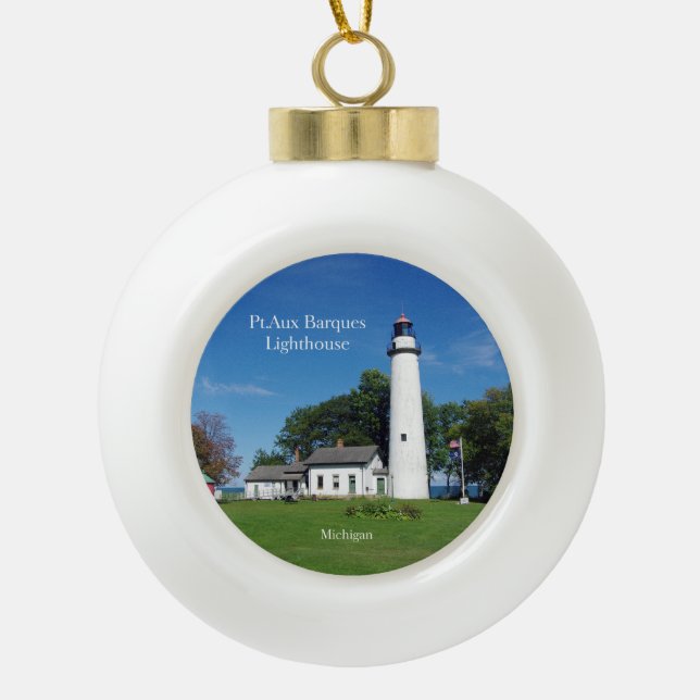 Pt. Aux Barques Lighthouse ornament (Front)