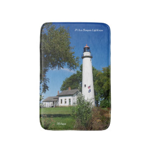Pt Aux Barques Lighthouse tall bathmat