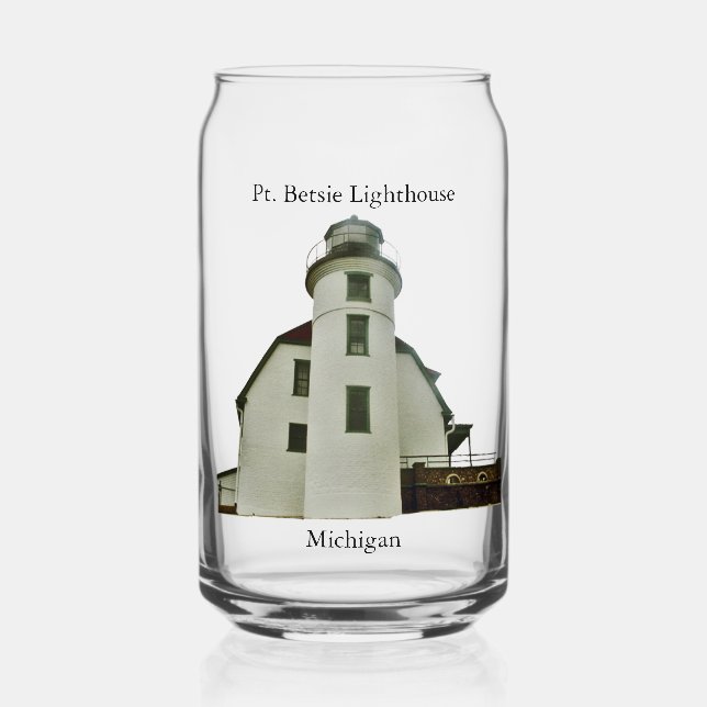 Pt Betsie Lighthouse can glass (Front)