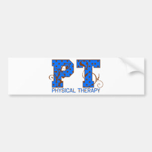 pt brown blue polka dots bumper sticker