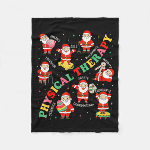 Pt Christmas Physical Therapy Santa Therast Xmas P Fleece Blanket