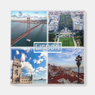 PT Lisbon - The 25 de Abril Bridge - Tagus River - Magnet