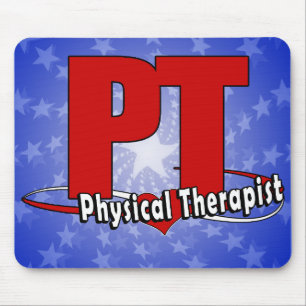 PT LOGO BIG RED    Physical Therapist Mouse Pad