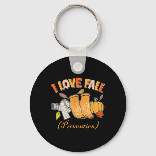 Pt Nurse Fall I Love Fall Prevention Fall Physical Keychain