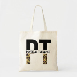PT Physical Therapist Cheetah Print PT Grad Gifts Tote Bag