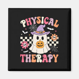 Pt Physical Therapy Halloween Retro Ghost Pt Hallo Magnet