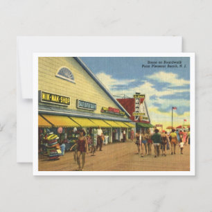 Pt Pleasant Beach Boardwalk 1950s Postcard