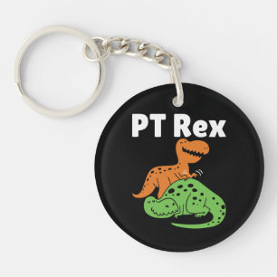 PT Rex Cute Physical Therapy Therapist Keychain