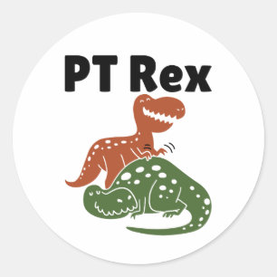 PT Rex Physical Therapy Therapist Classic Round Sticker
