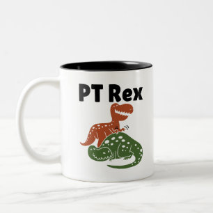 PT Rex Physical Therapy Therapist Two-Tone Coffee Mug