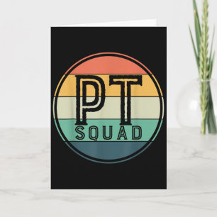 Pt Squad Retro Physical Therapy  Card