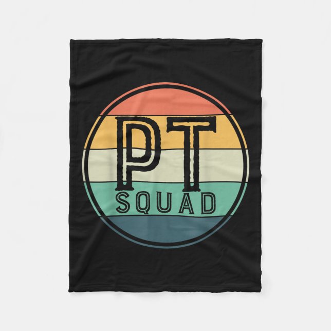 Pt Squad Retro Physical Therapy  Fleece Blanket (Front)