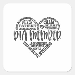 PTA member, parent teacher association Square Sticker