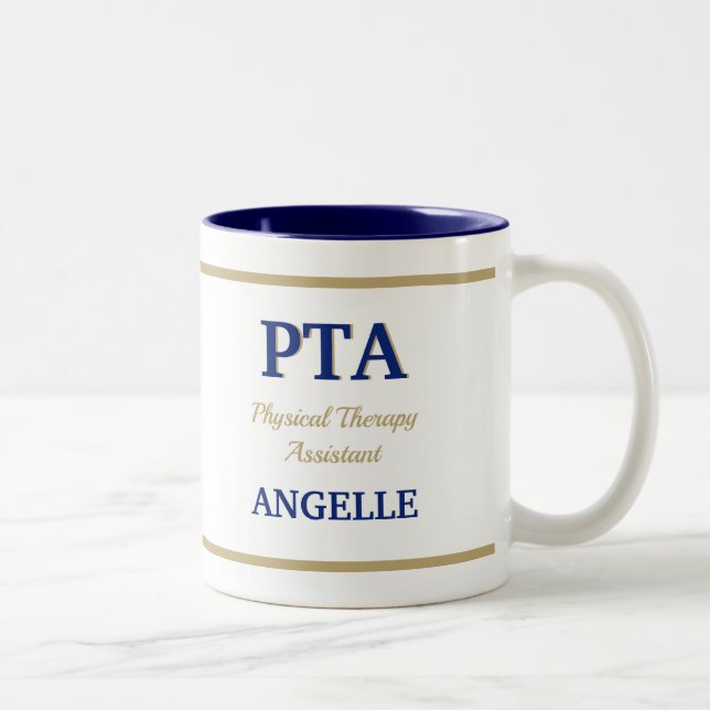 PTA (Physical Therapy Assistant)  Two-Tone Coffee  Mug (Right)