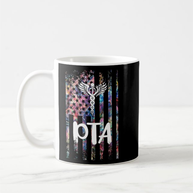 Pta Therapist American Flag Physical Therapy Assis Coffee Mug (Left)