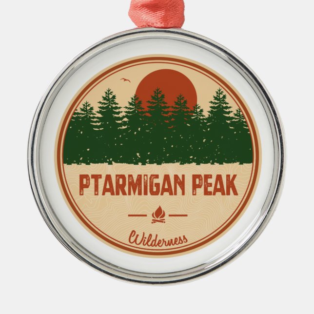 Ptarmigan Peak Wilderness Colorado Metal Ornament (Front)