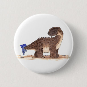 Pteranodon and Camarasaurus 2 Inch Round Button