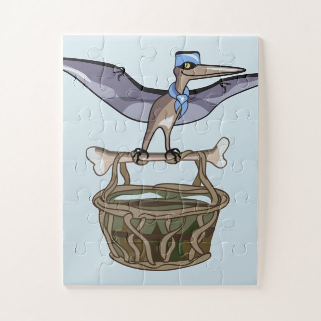 Pteranodon Carrying A Basket Jigsaw Puzzle (Vertical)