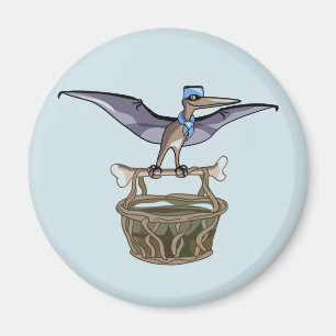 Pteranodon Carrying A Basket Magnet
