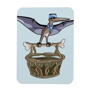 Pteranodon Carrying A Basket Magnet