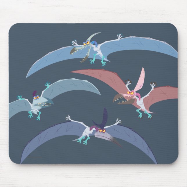 Pterodactyl Group Graphic Mouse Pad (Front)