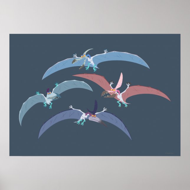 Pterodactyl Group Graphic Poster (Front)
