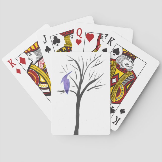 Pterodactyl In A Tree Playing Cards (Back)