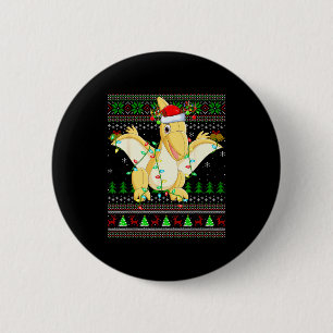 Pterodactyls Dinosaur Bird Ugly Christmas Sweaters 2 Inch Round Button