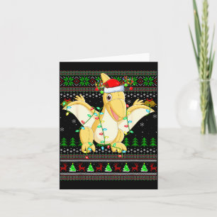 Pterodactyls Dinosaur Bird Ugly Christmas Sweaters Card