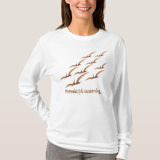 Pterodactyls Swarming T-Shirt (Front)