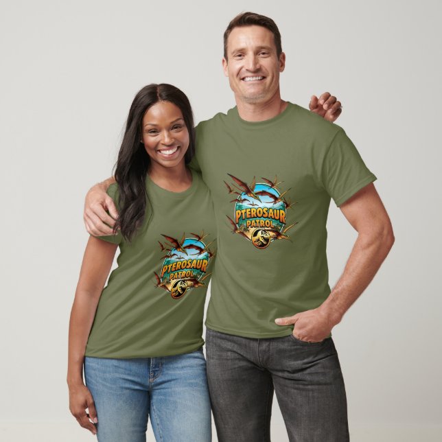 Pterosaur Patrol - Flying Dinosaur Squad T-Shirt (Unisex)