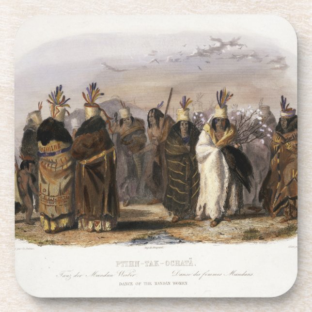 Ptihn-Tak-Ochata, Dance of the Mandan Women, plate Coaster (Front)