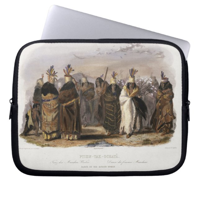 Ptihn-Tak-Ochata, Dance of the Mandan Women, plate Laptop Sleeve (Front)