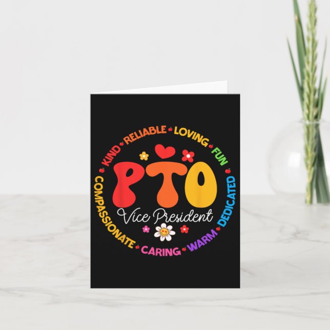 Pto Vice President Back To School Matching Parent  Card (Front)